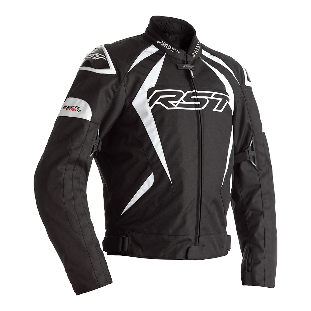 RST Tractech Evo 4 CE Mens Textile Jacket - Black / White .