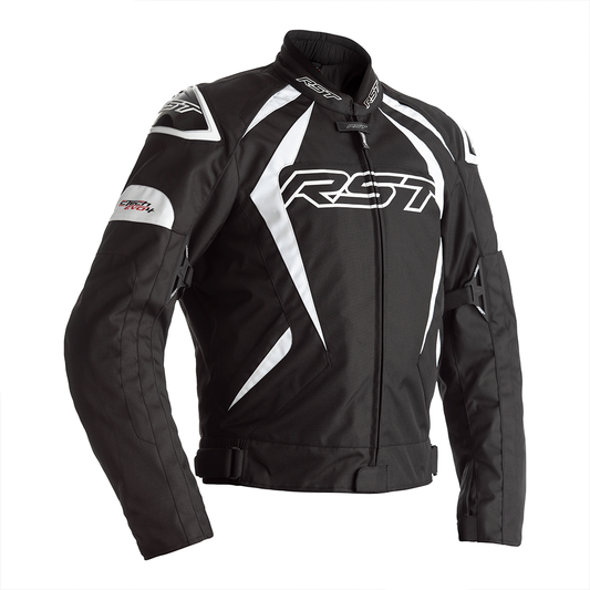 RST Tractech Evo 4 CE Mens Textile Jacket - Black / White .