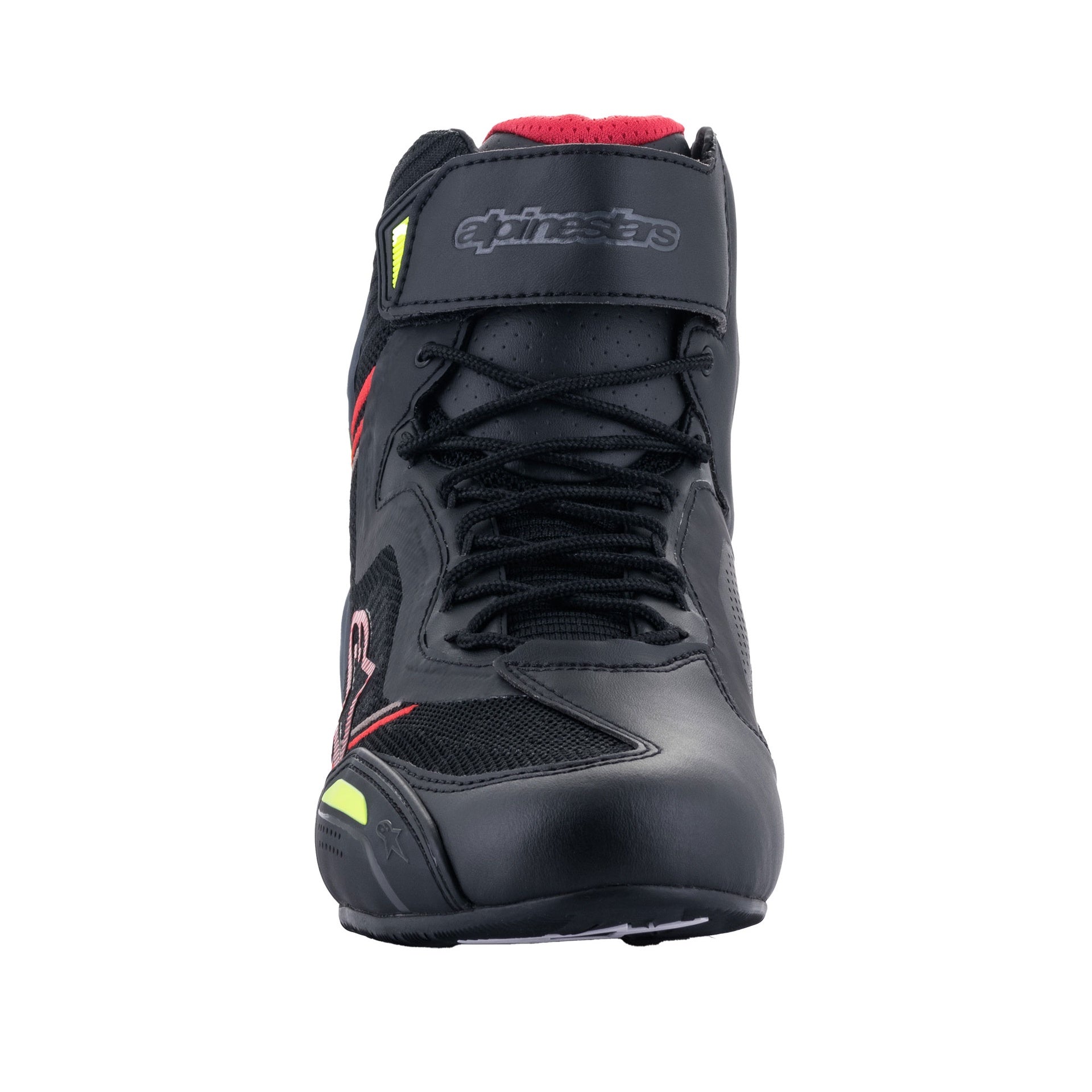 Alpinestars Faster-3 Rideknit Shoes - Black / Red / Yellow Fluo