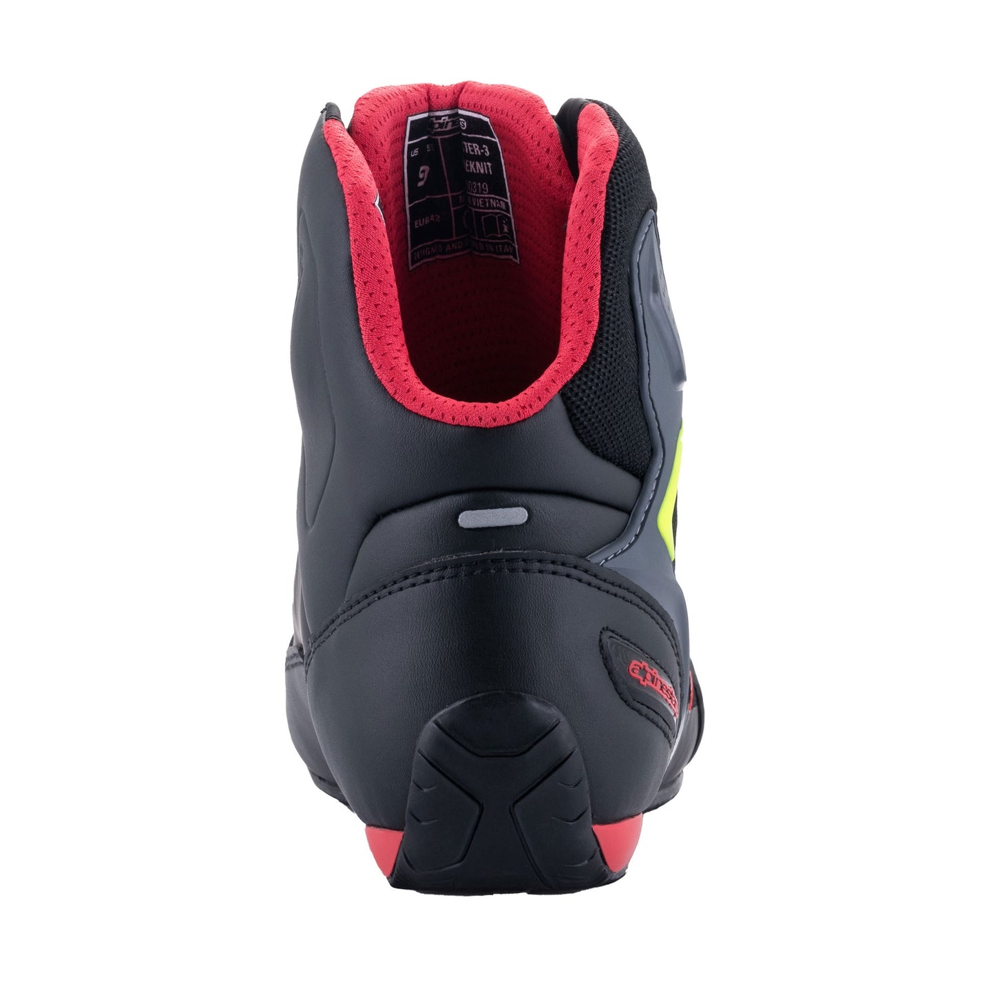 Alpinestars Faster-3 Rideknit Shoes - Black / Red / Yellow Fluo