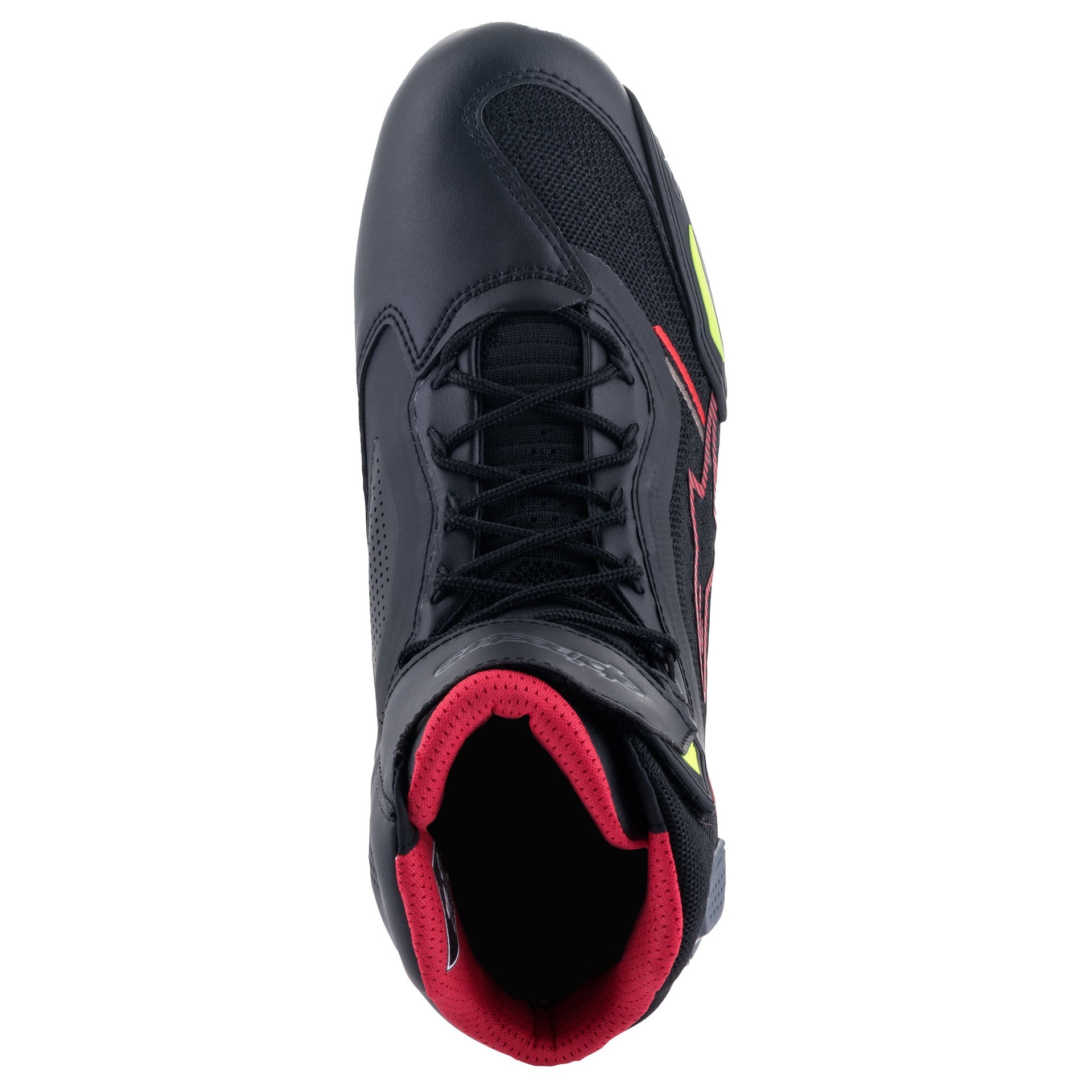 Alpinestars Faster-3 Rideknit Shoes - Black / Red / Yellow Fluo