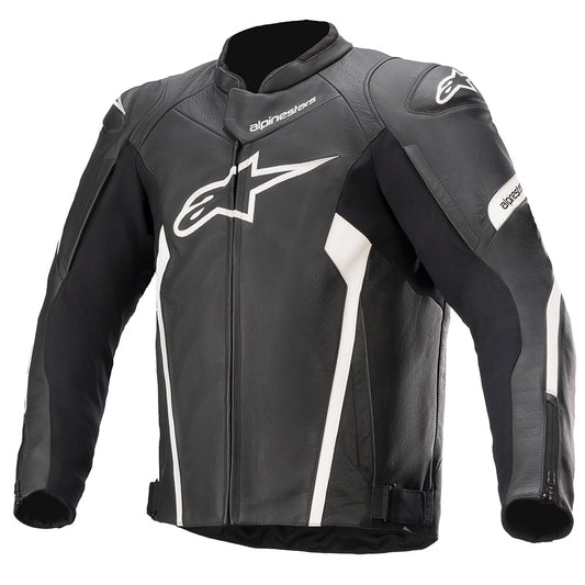 Alpinestars Faster V2 Leather Jacket - Black / White