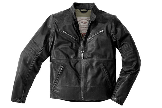 Spidi GB Garage CE Classic Leather Jacket - Black