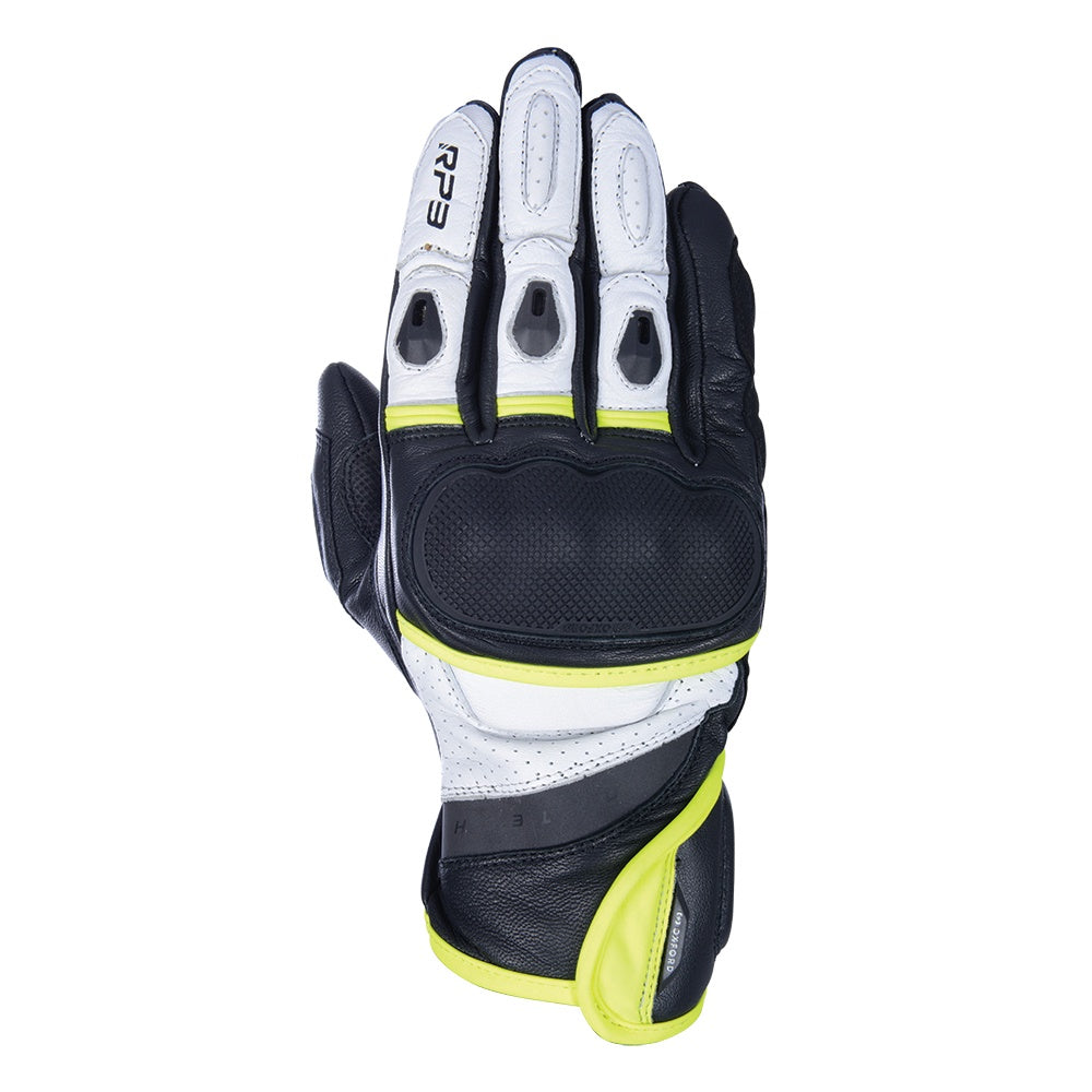 Oxford RP-3 2.0 Short Sports Gloves - Black / White / Fluo