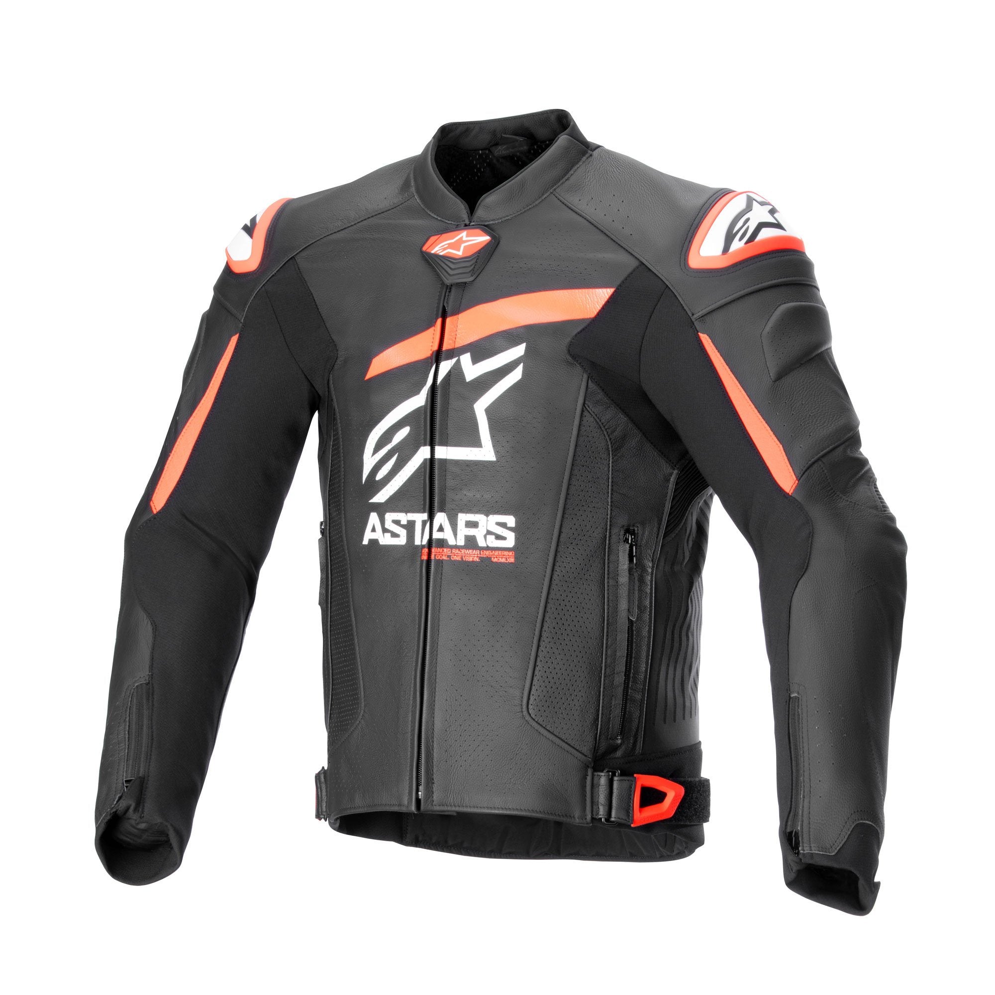 Alpinestars Gp Plus R V4 Airflow Leather Jacket - Black / Flo Red / White