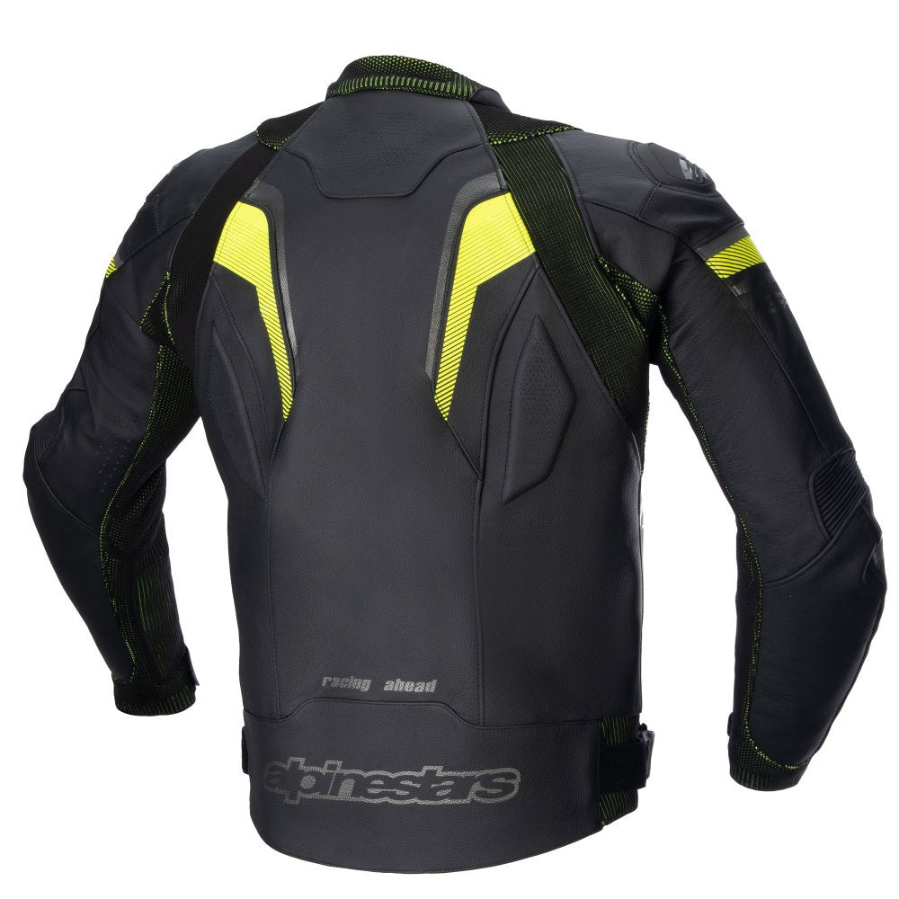 Alpinestars Gp Plus R V3 Rideknit Leather Jacket - Black / Yellow Fluo