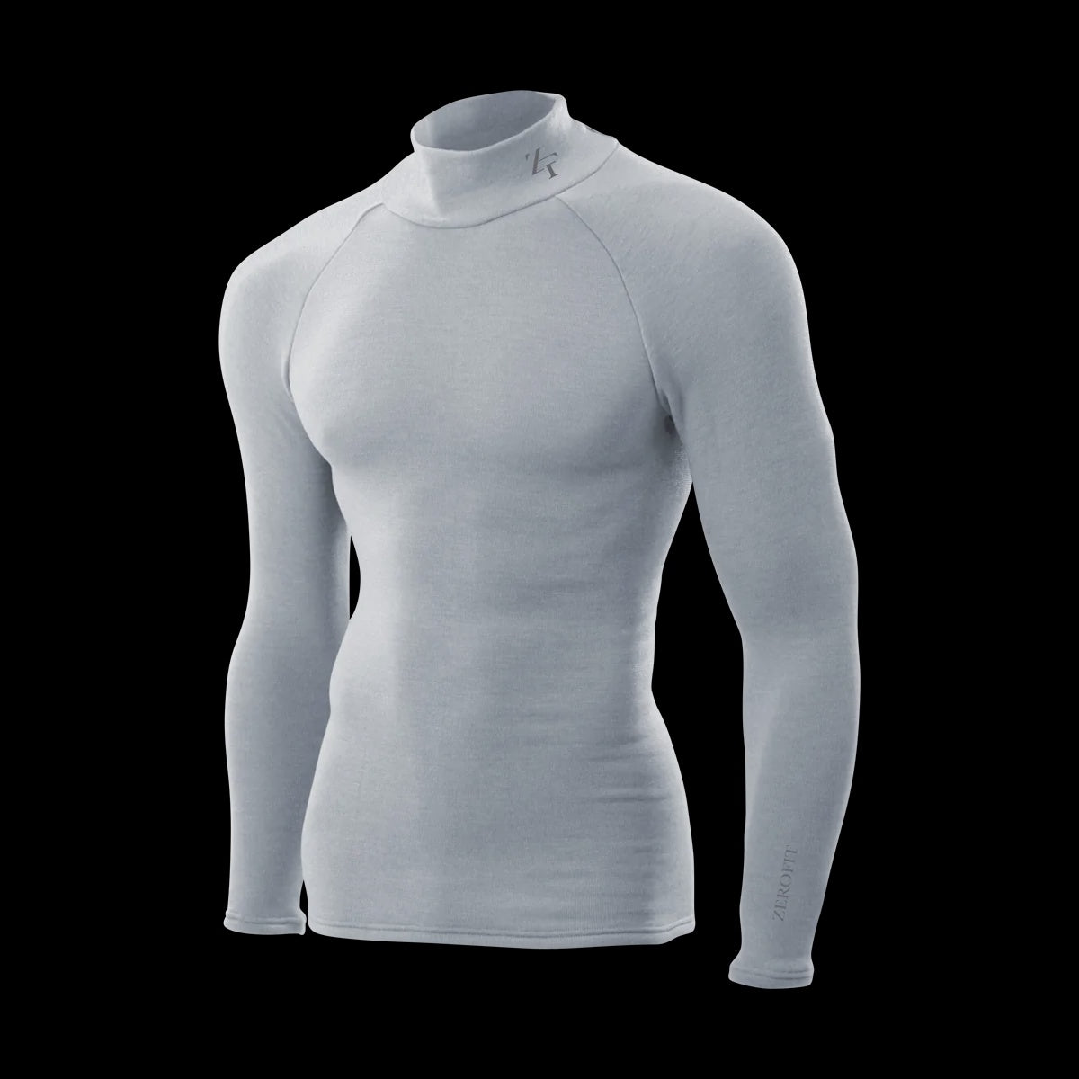 Zerofit Mock Neck HeatRub Ultimate Baselayer Top - Grey