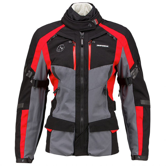 Spidi 4 Season Evo CE Ladies Textile Jacket - Black / Grey / Red