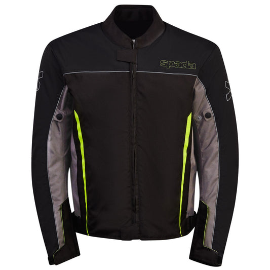 Spada Pace CE Waterproof Jacket - Black / Flourescent