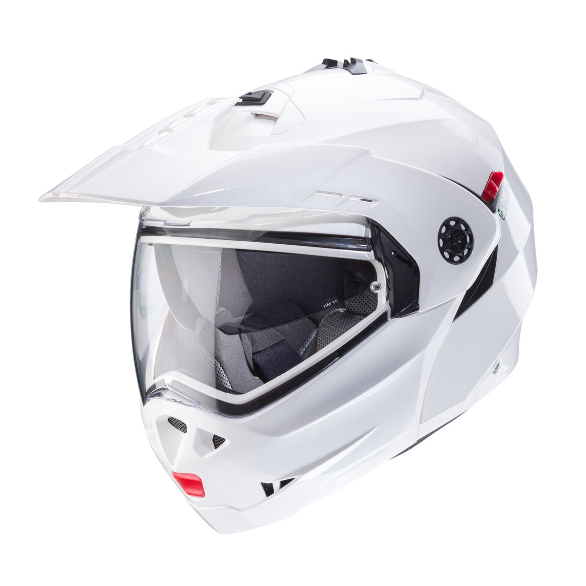 Caberg Tourmax X Flip Front Helmet - White Metal