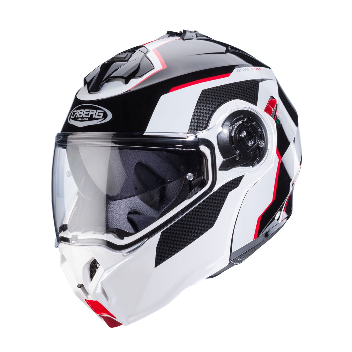 Caberg Duke Evo Flip Front Helmet Move - Black / White / Red