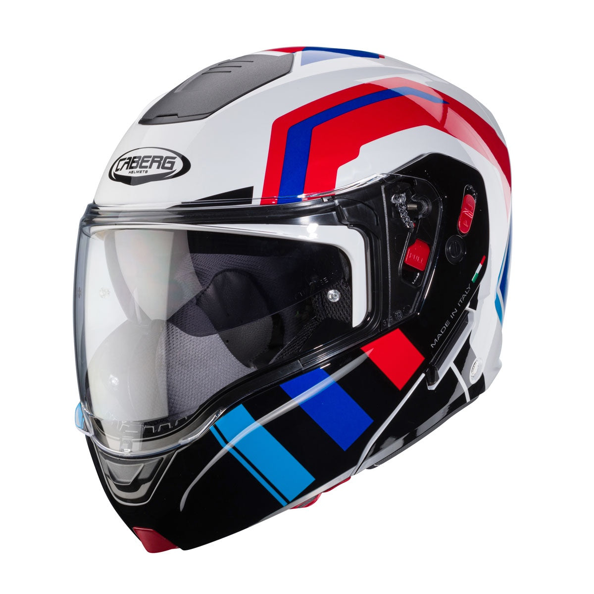 Caberg Horus X Flip Front Helmet Road - White / Red / Blue