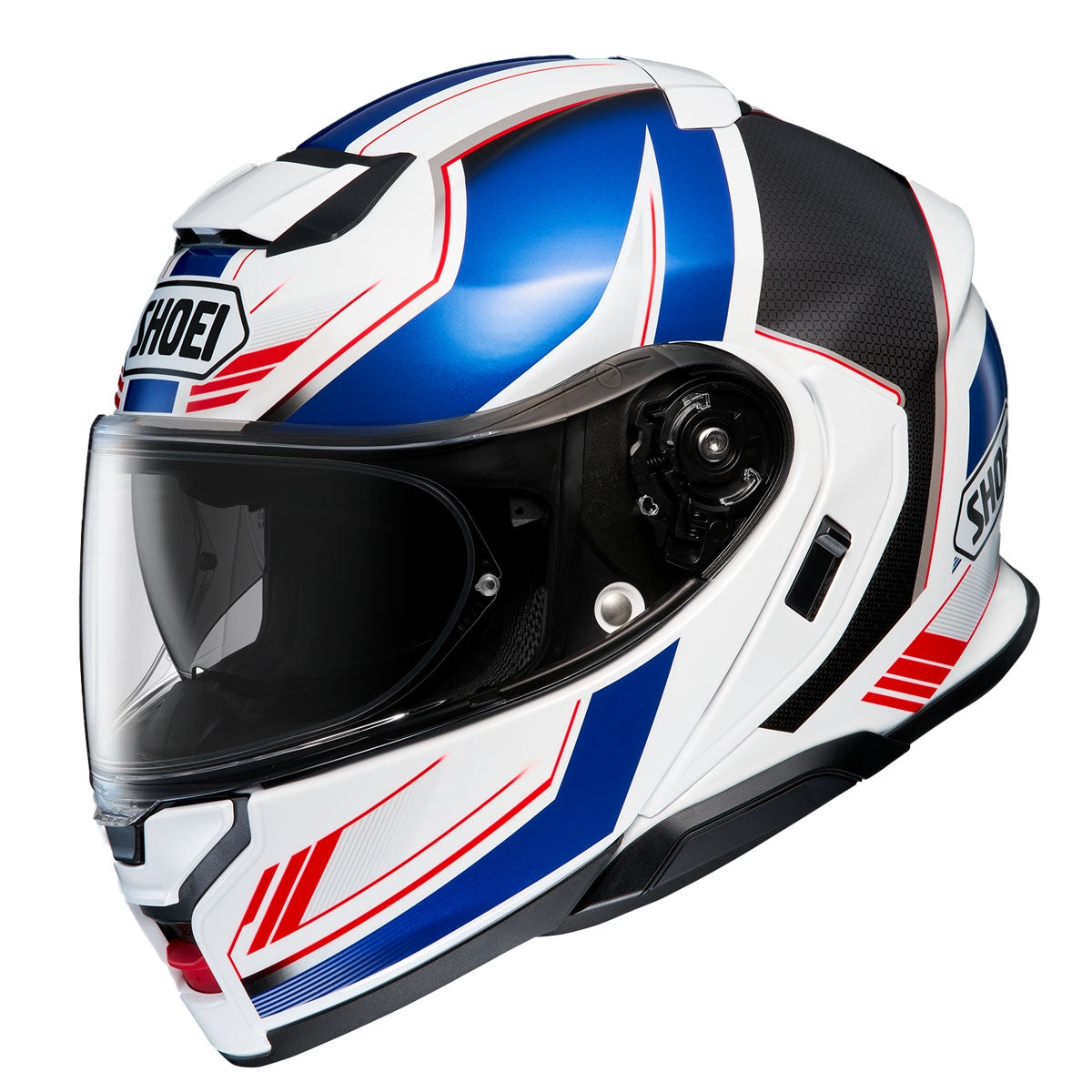 Shoei Neotec 3 Grasp Flip Front Helmet TC10 - White / Blue / Red