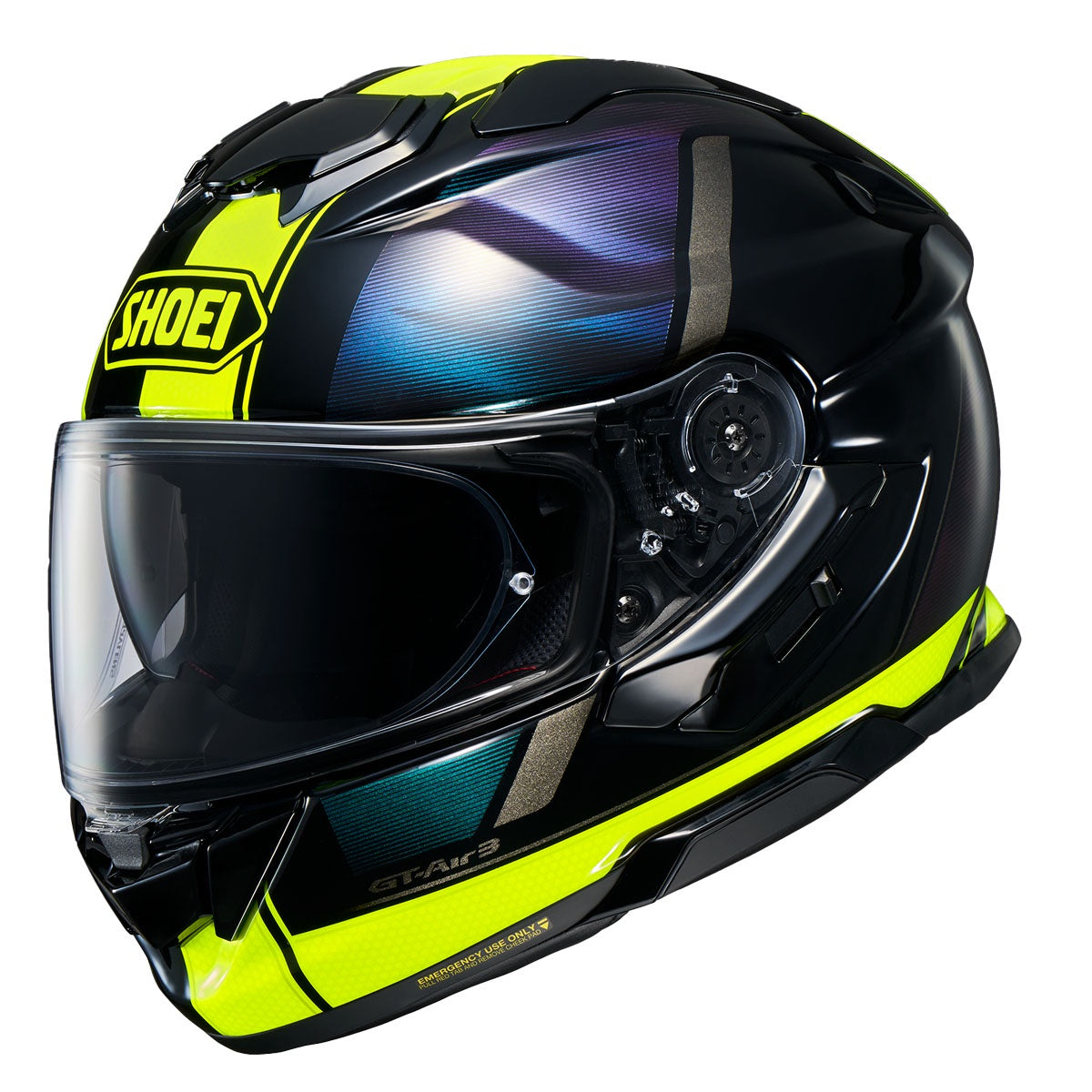 Shoei GT Air 3 Helmet Scenario TC3 - Black / Fluo Yellow / Iridescent