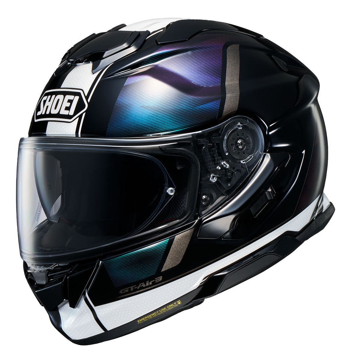 Shoei GT Air 3 Helmet Scenario TC5 - Black / White / Iridescent