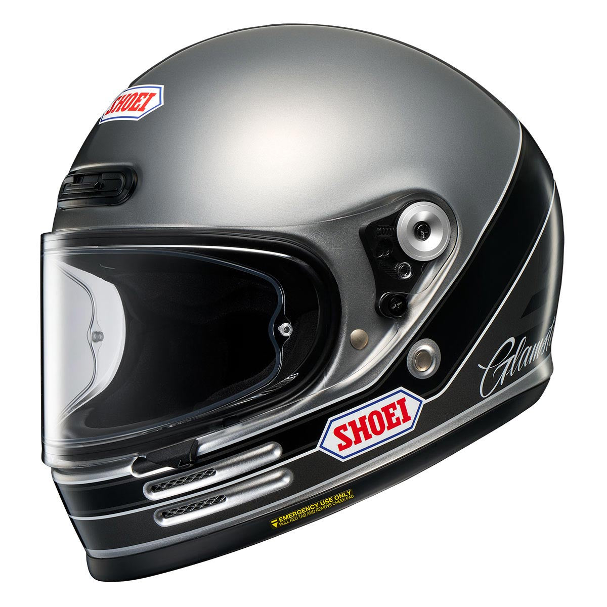 Shoei Glamster 06 Retro Full Face Helmet - Abiding Grey / Black