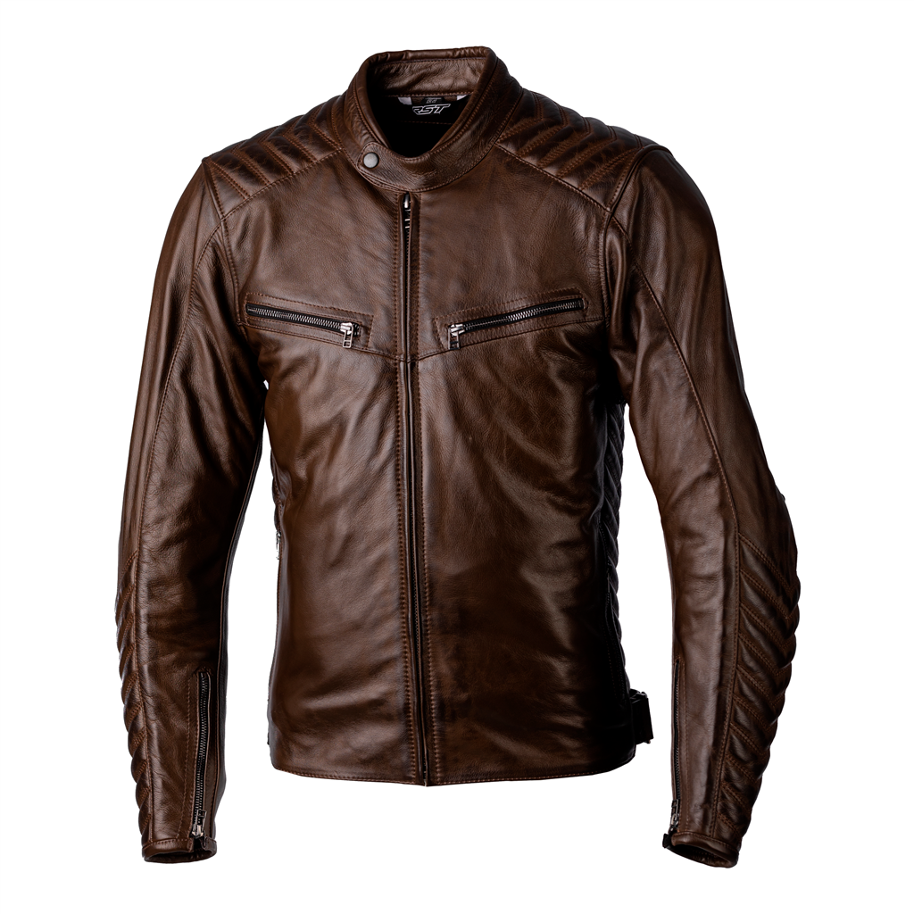 RST Roadster 3 CE Mens Leather Jacket Brown