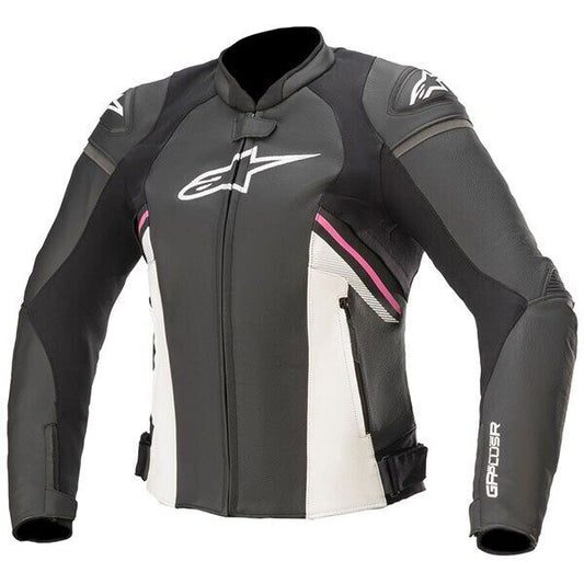 Alpinestars Stella GP Plus R V3 Ladies Leather Jacket - Black / White / Fuchsia