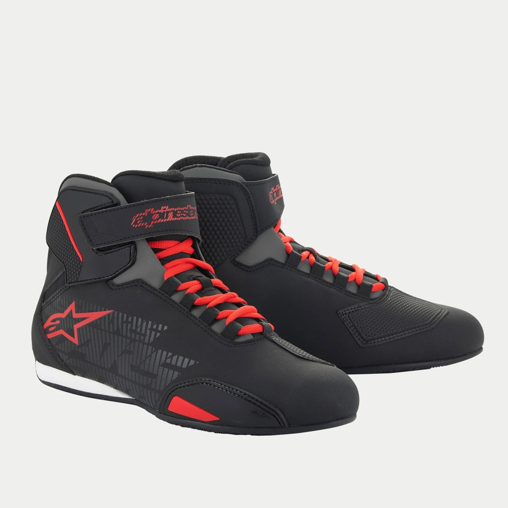 Alpinestars Sektor Motorcycle Shoes - Black / Bright Red