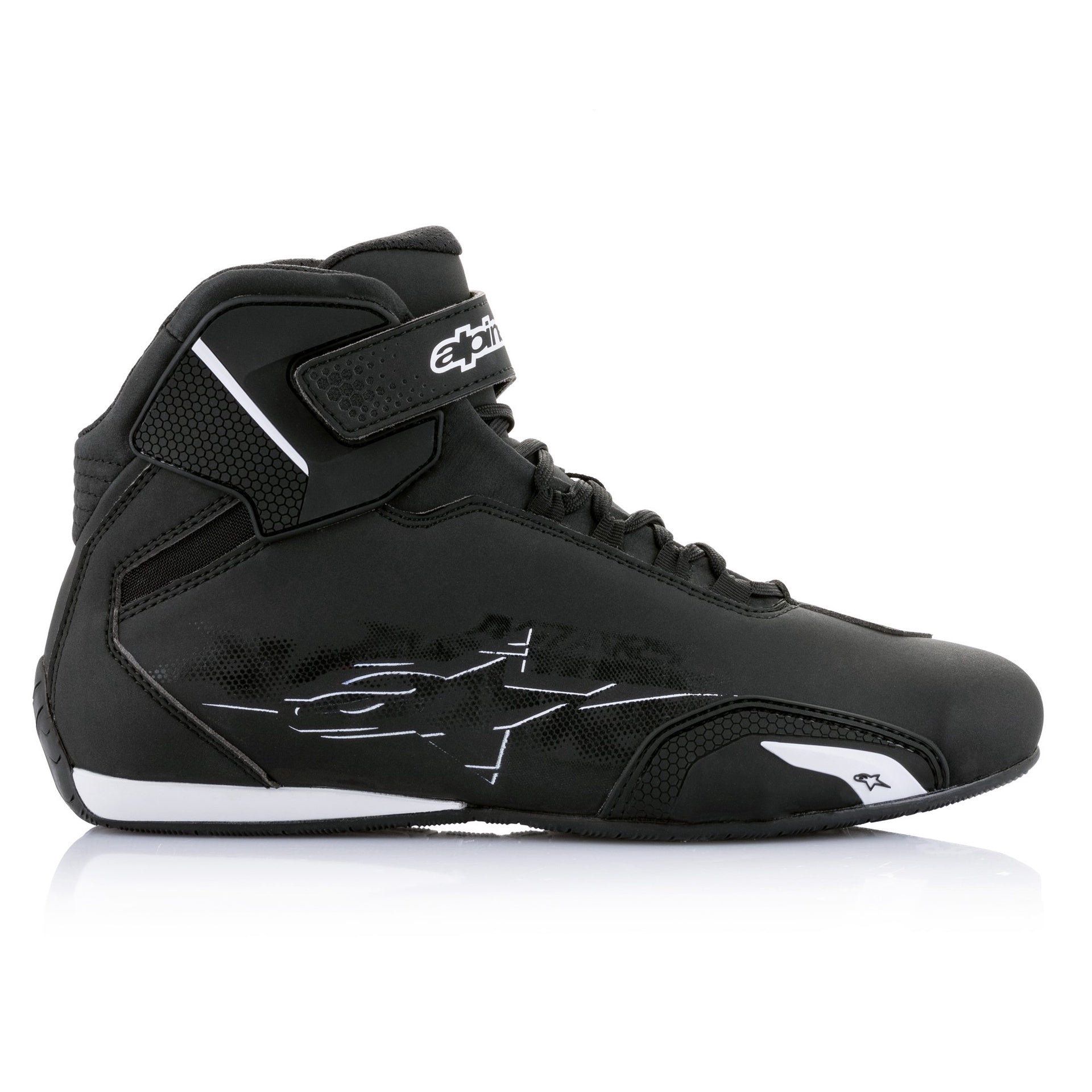 Alpinestars Sektor Motorcycles Shoes - Black / White