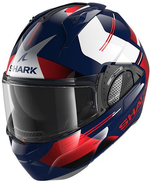 Shark Evo GT Tekline Flip Front Helmet BUR - Blue / White / Red