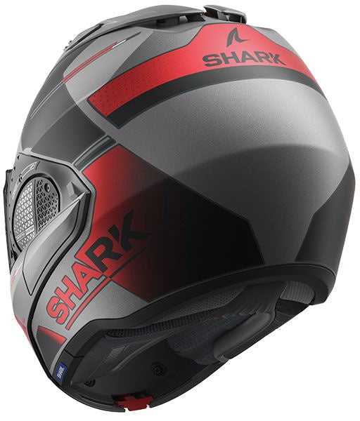 Shark Evo GT Tekline Flip Front Helmet AUR - Anthracite / Red