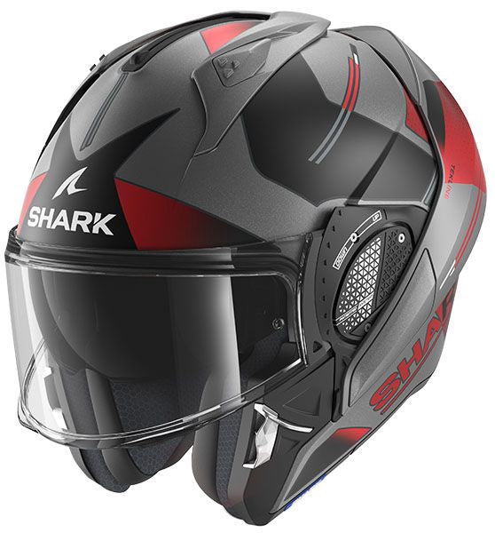 Shark Evo GT Tekline Flip Front Helmet AUR - Anthracite / Red