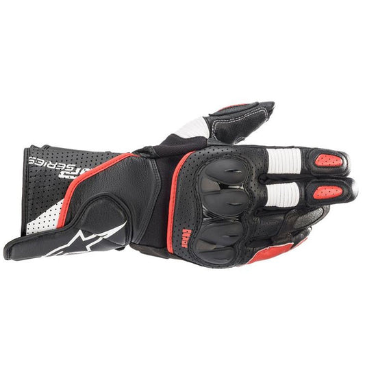 Alpinestars SP-2 V3 Leather Gloves - Black / White / Bright Red