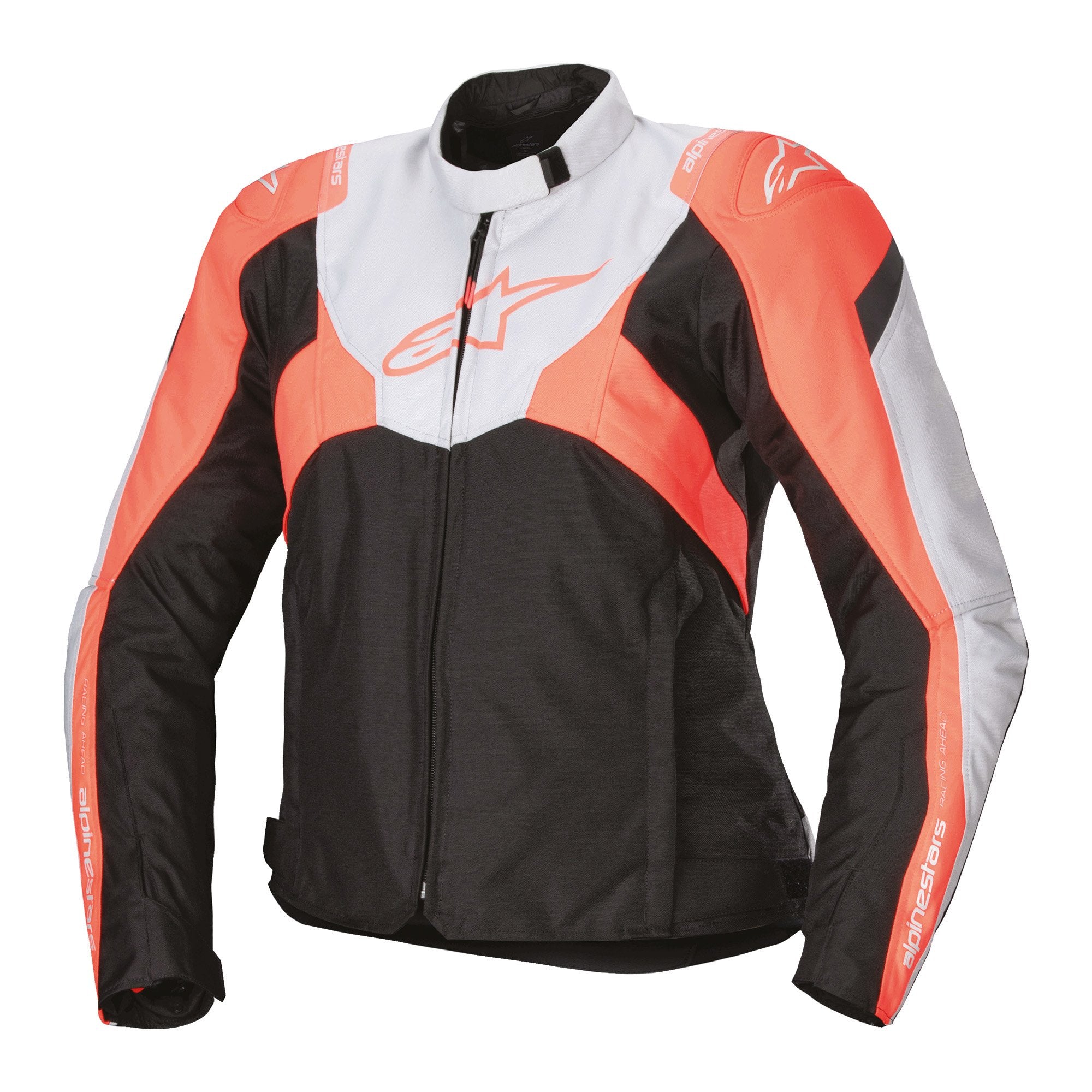 Alpinestars Stella T-Jaws V4 Waterproof Jacket - Black / Ice Grey / Fluo Coral