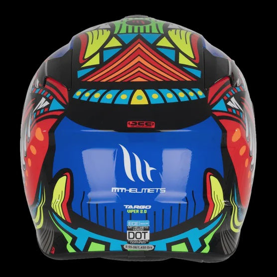 MT Targo Full Face Helmet Viper 2.0 - Gloss Red / Blue / Black