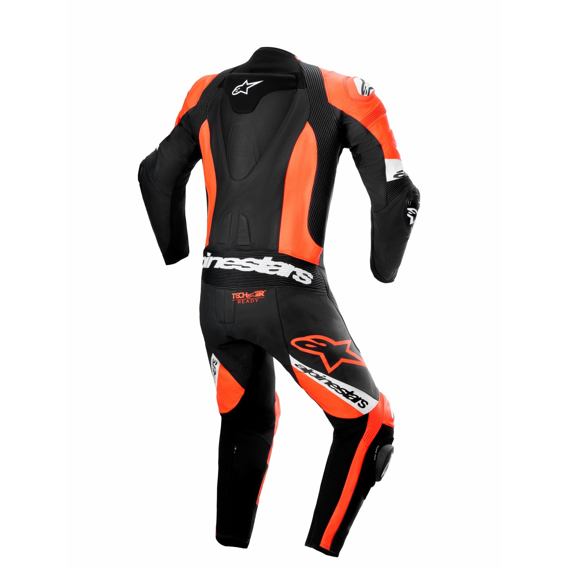 Alpinestars Missile V2 Ward 1 Piece Leather Suit - Black / Red Fluo / White