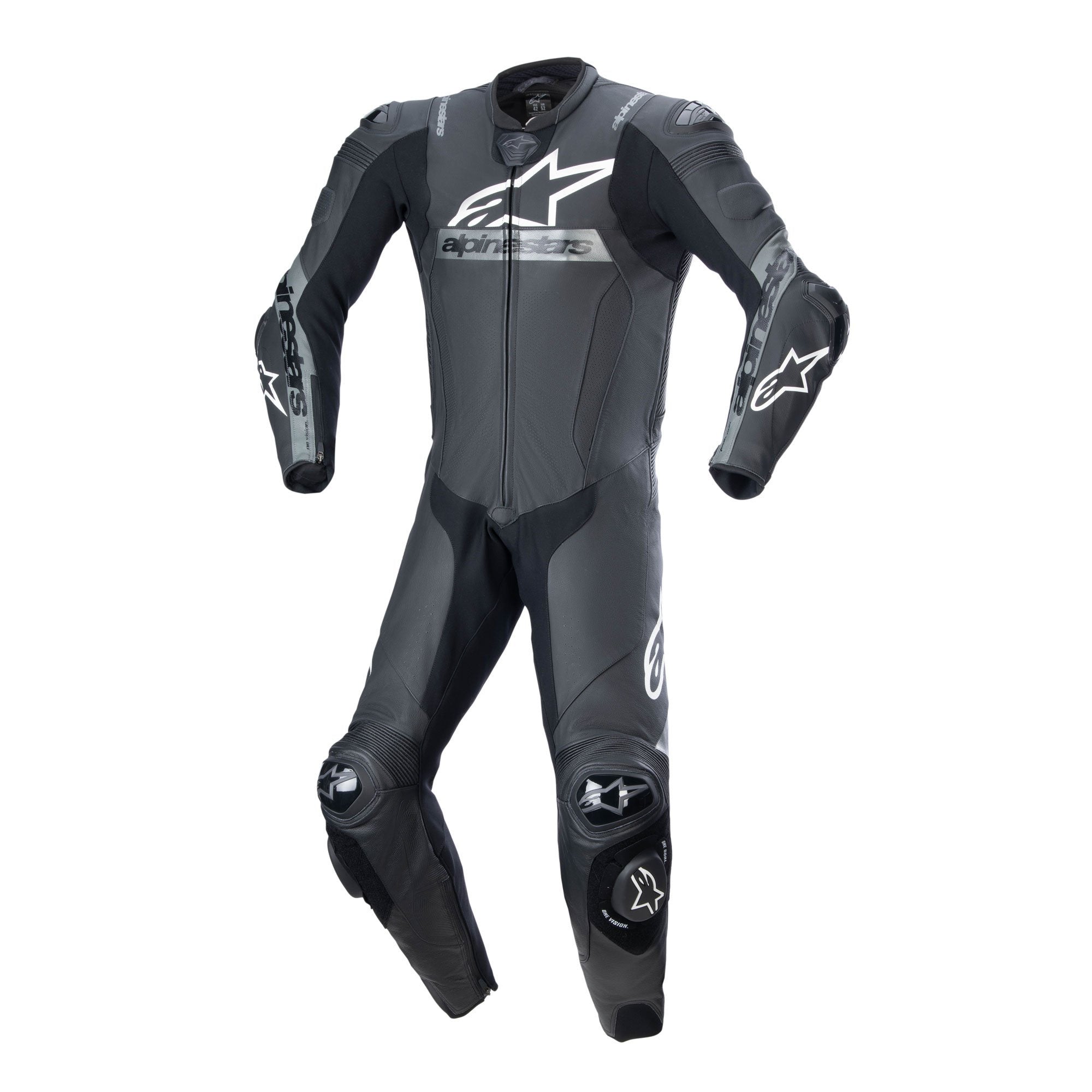 Alpinestars Missile V2 Ward 1 Piece Leather Suit - Black / Metal Grey